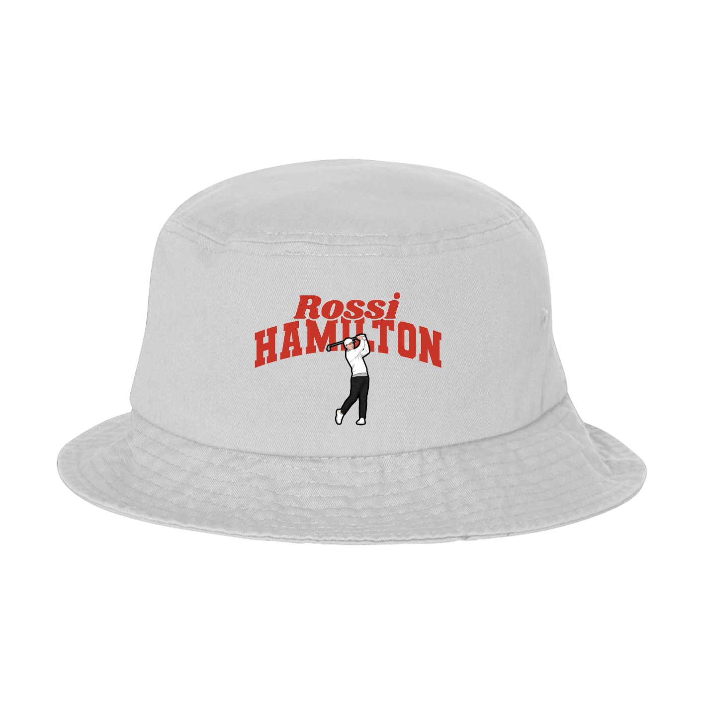 Bucket Cap — Signature Arch in White
