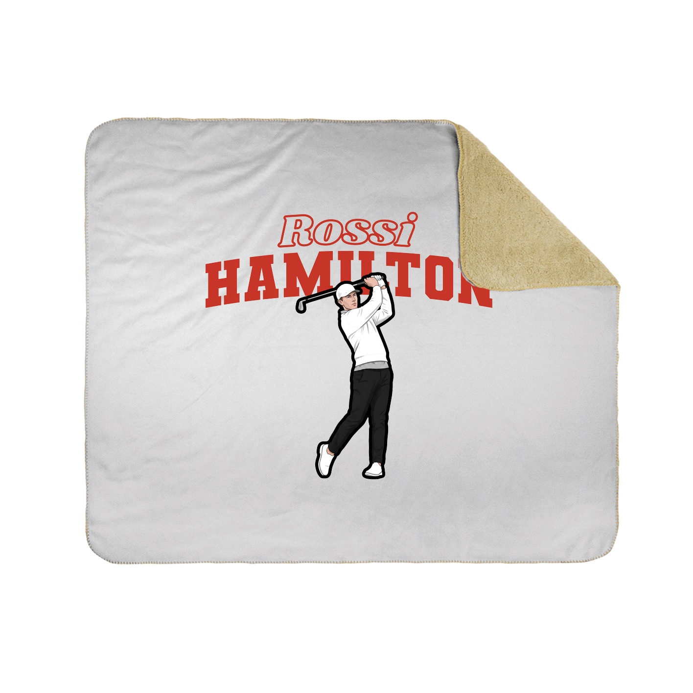 Throw Blanket — Name Arch in White