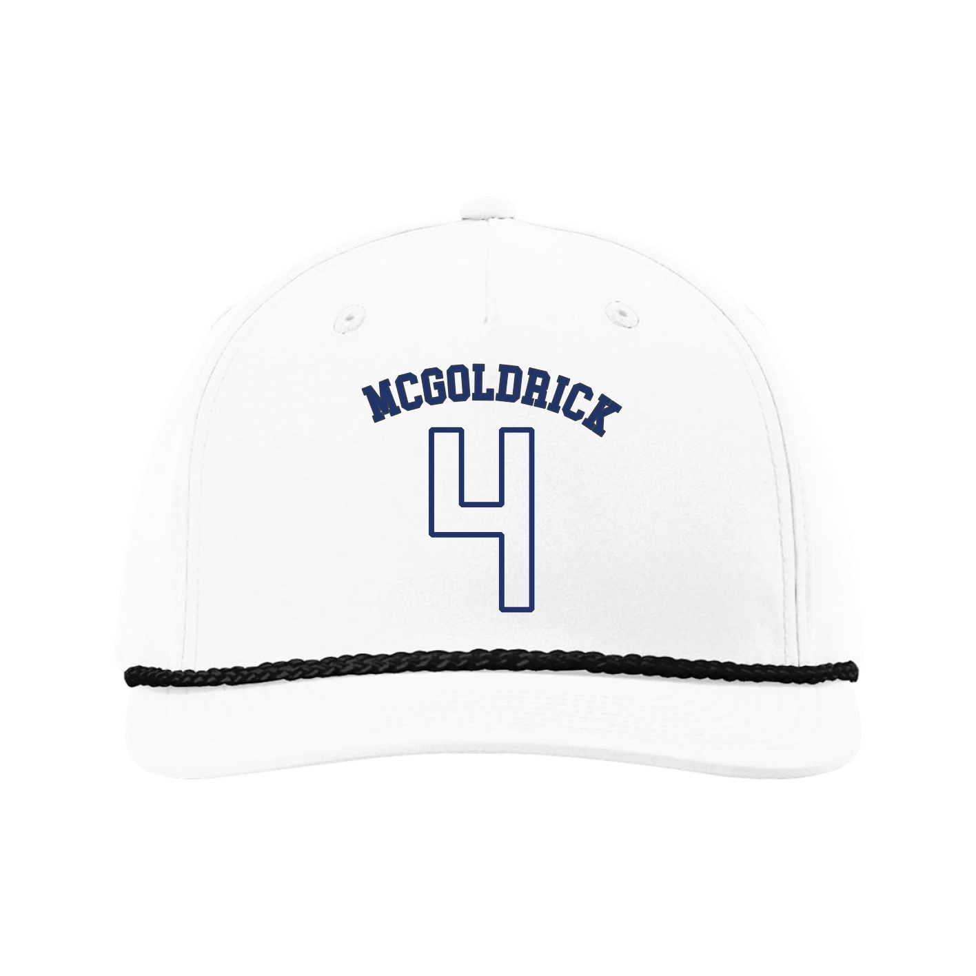 Five-Panel Classic Rope Cap — Shirsey Arch in White