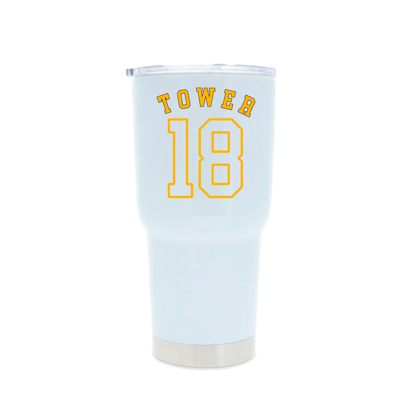30oz Stainless Steel Tumbler — Shirsey Arch in White