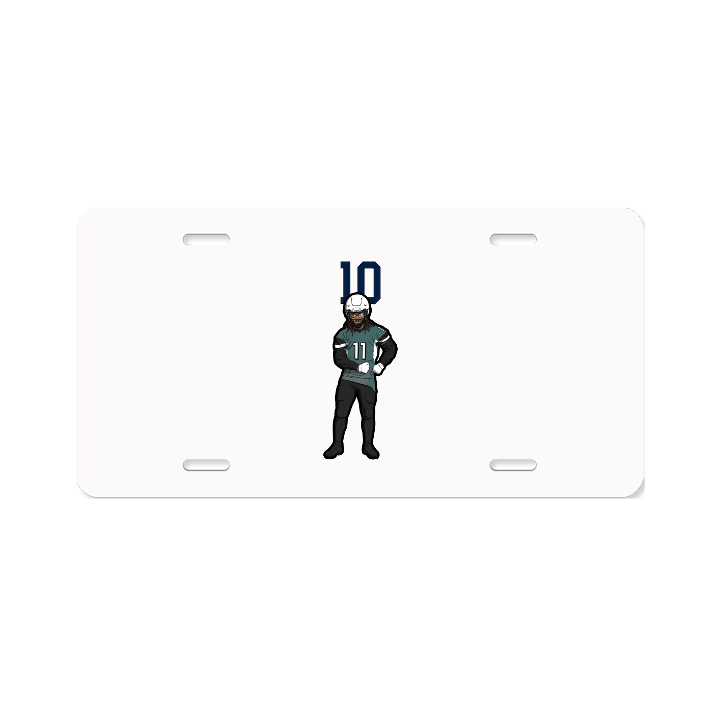 License Plate — Number Top in Classic