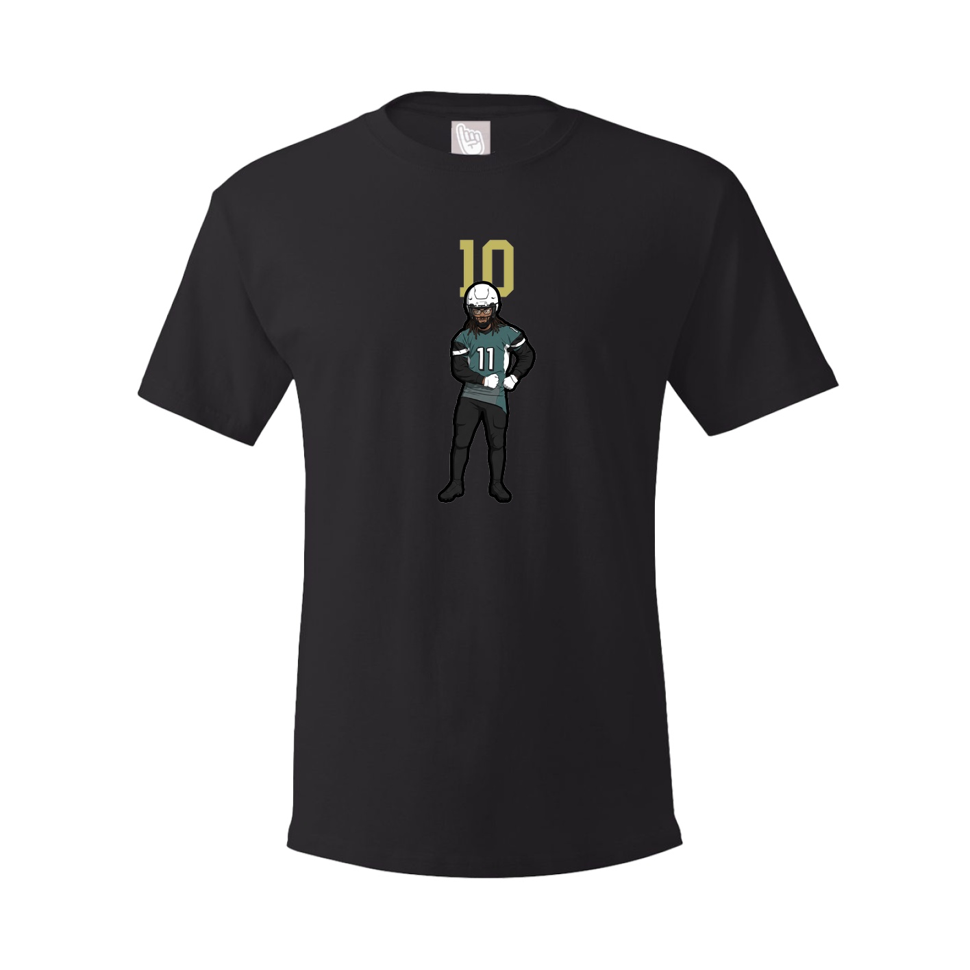 Youth Tee — Number Top in Black