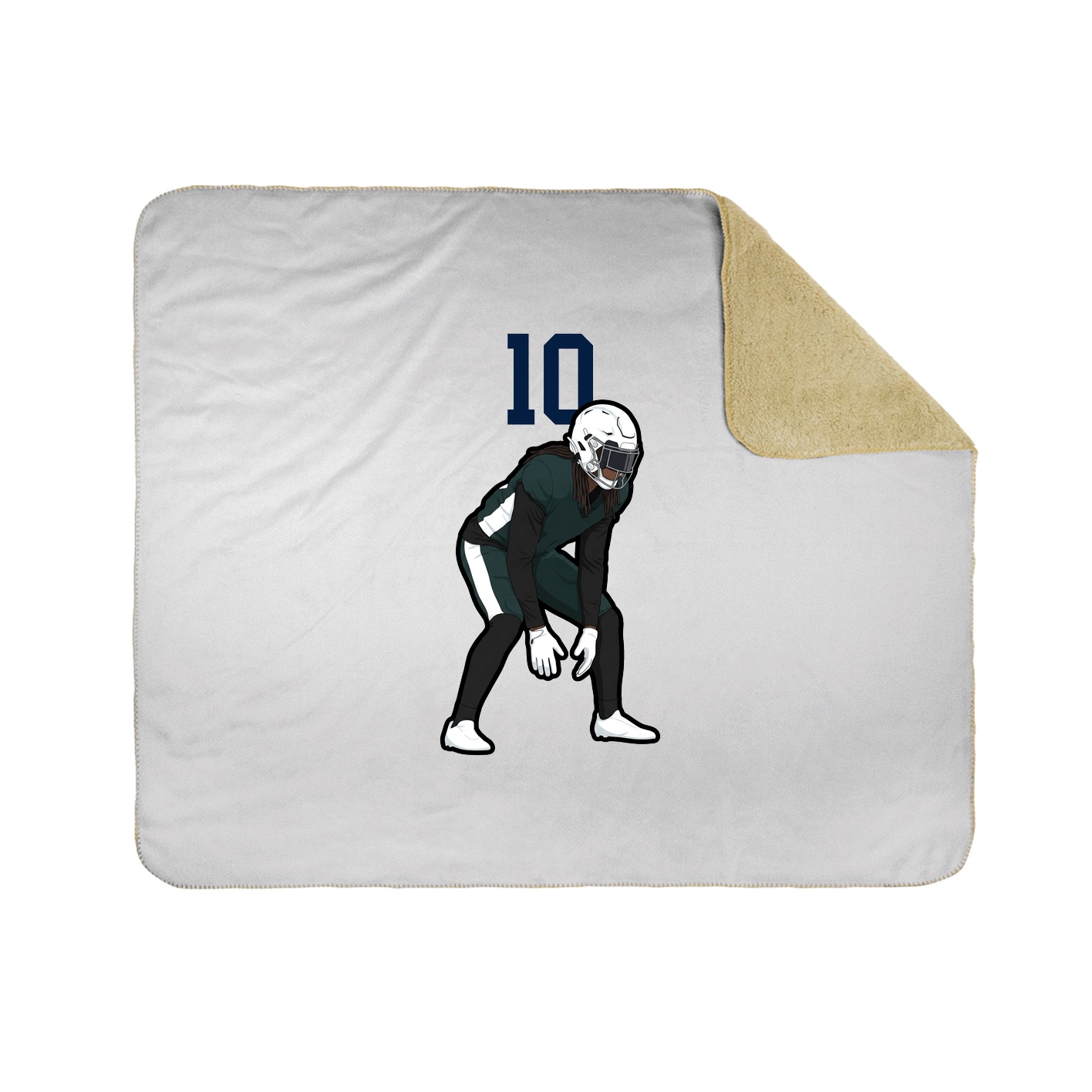 Throw Blanket — Number Top in White