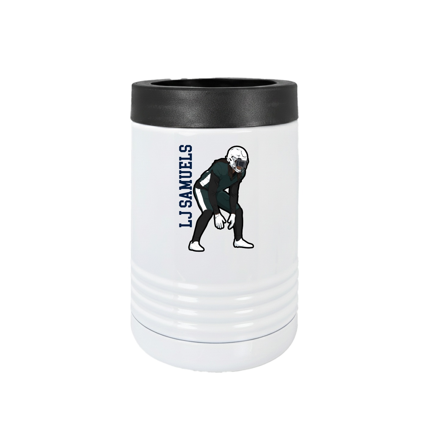 Beverage Holder — Name Vertical in White