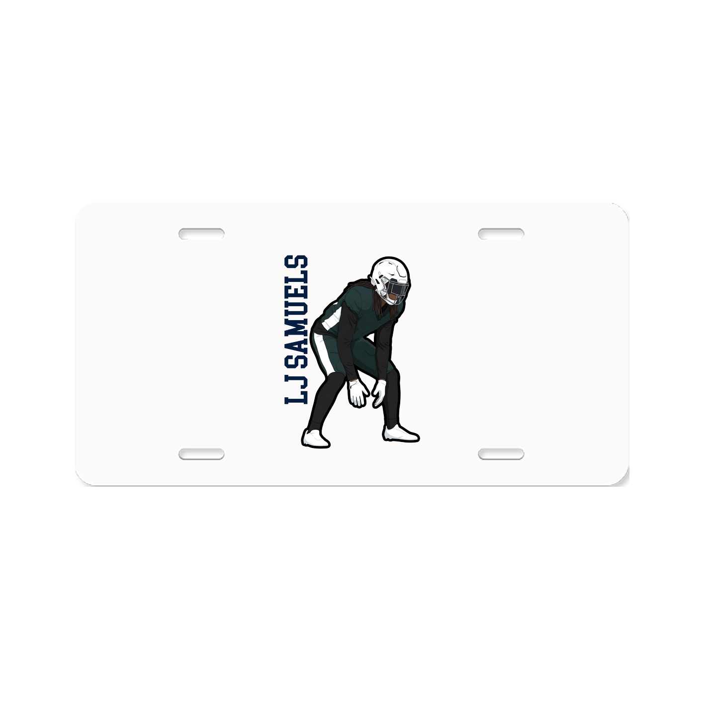 License Plate — Name Vertical in Classic