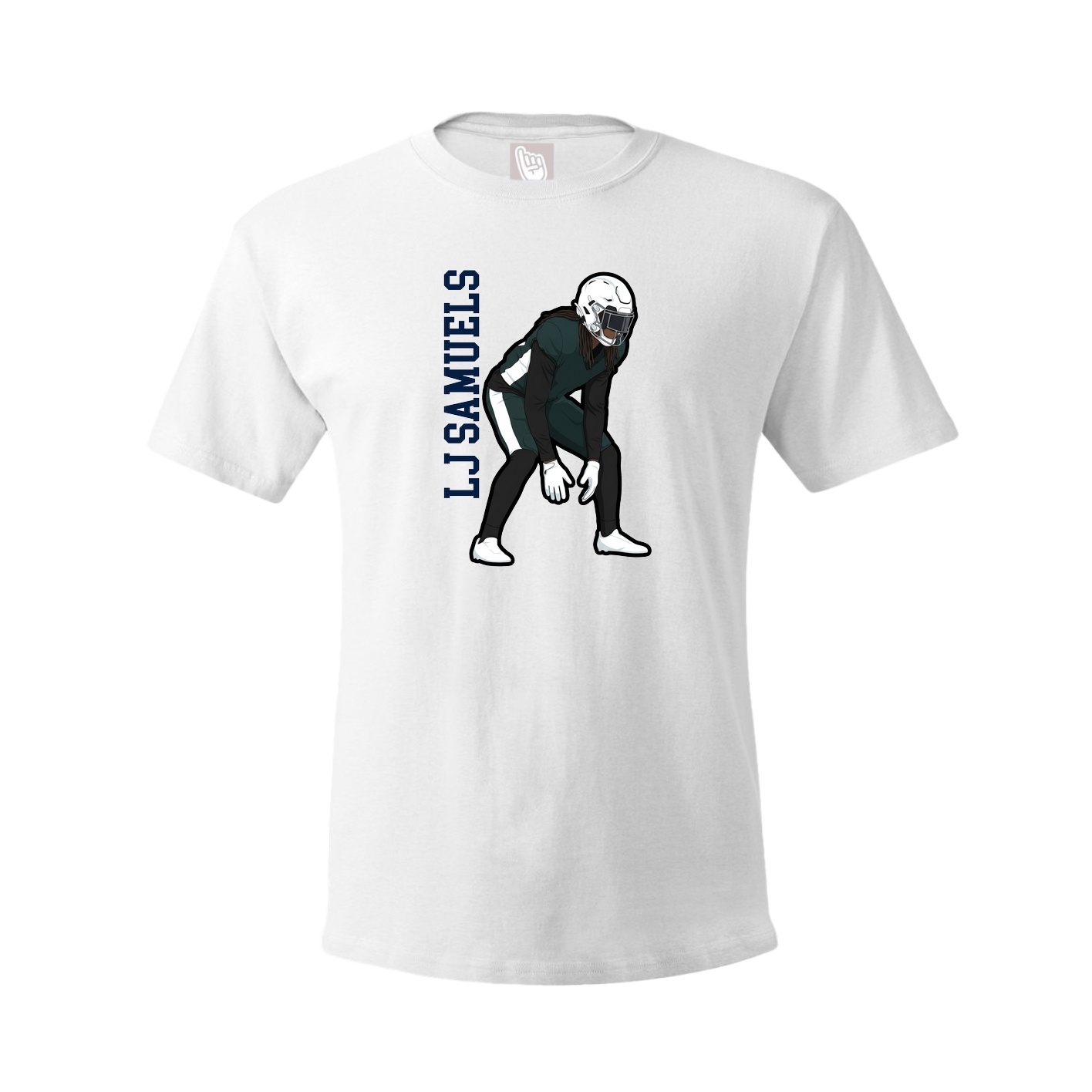 Tee — Name Vertical in White