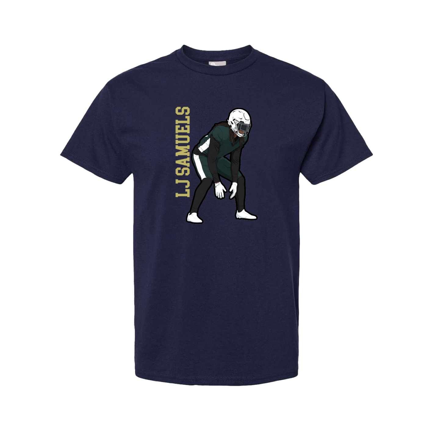 Youth Tee — Name Vertical in Navy