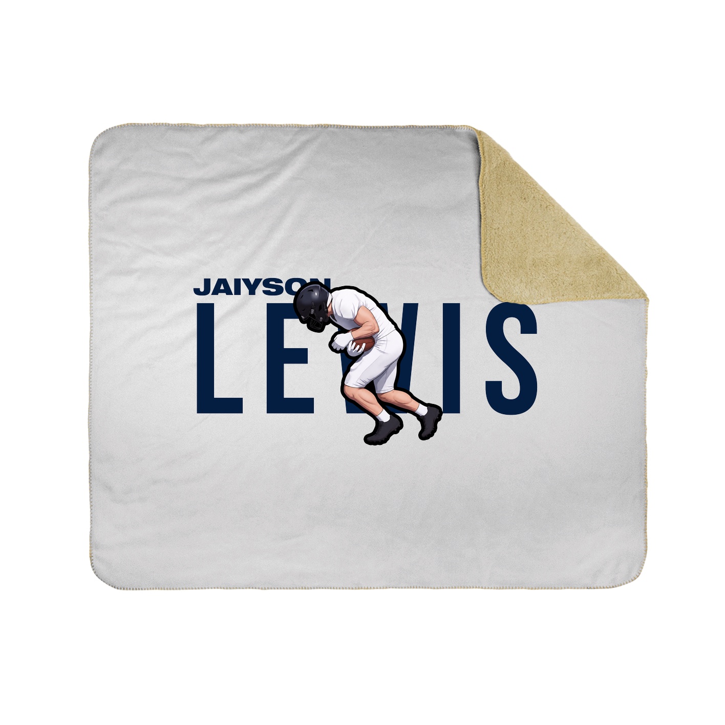 Throw Blanket — Player Name in White