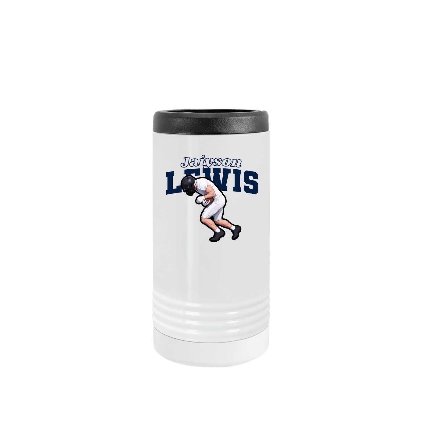 Slim Beverage Holder — Name Arch in White