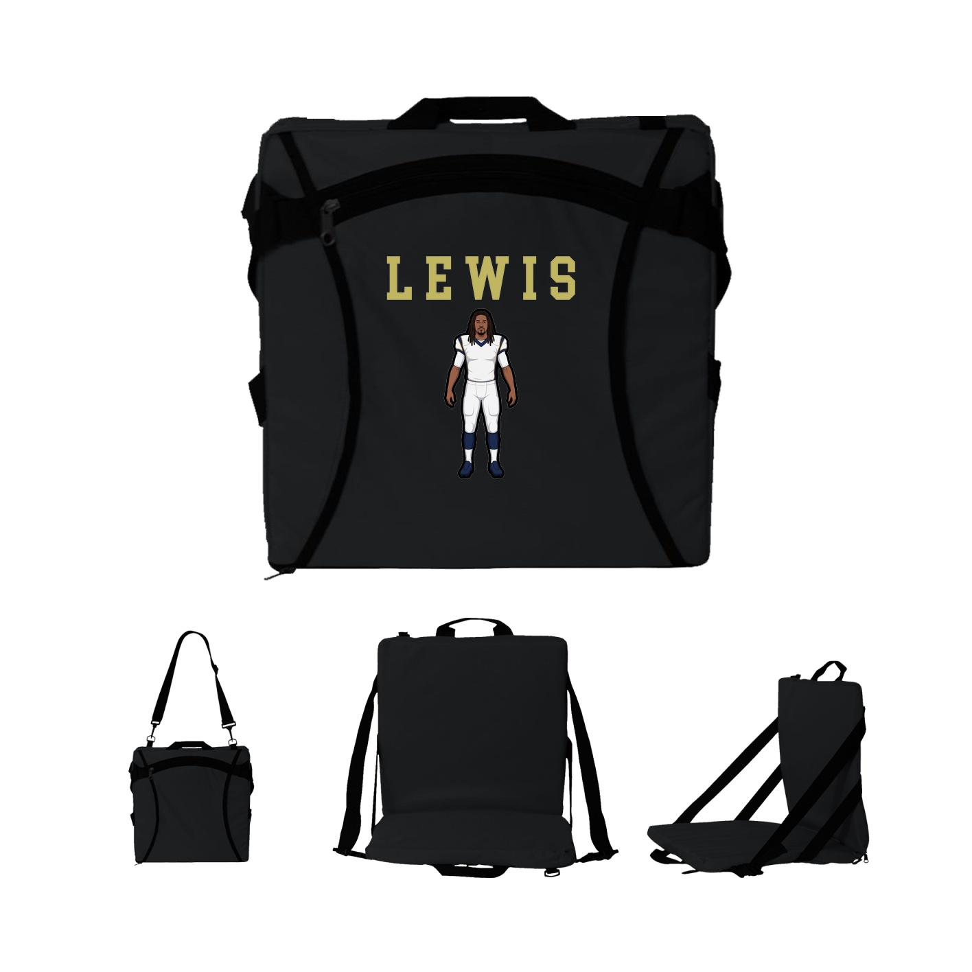 Folding Stadium Seat — Shirsey in Black