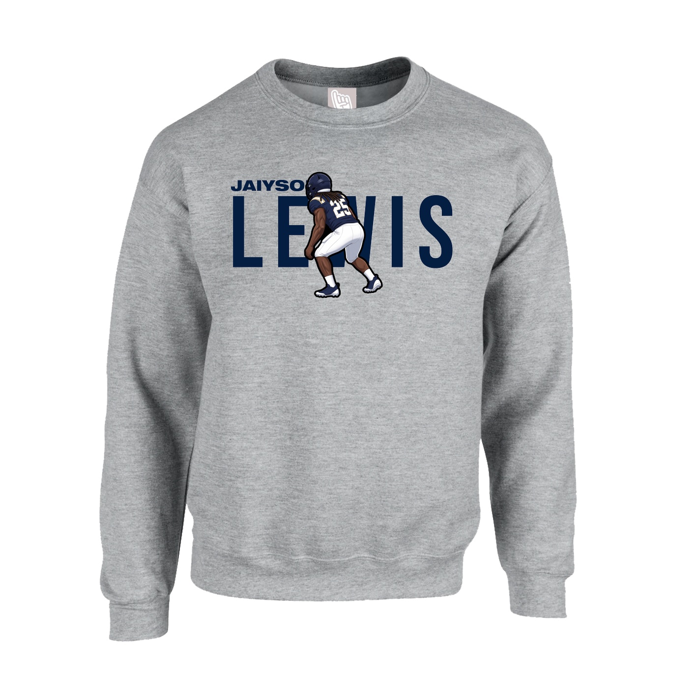 Fleece Crew — Player Name in Grey