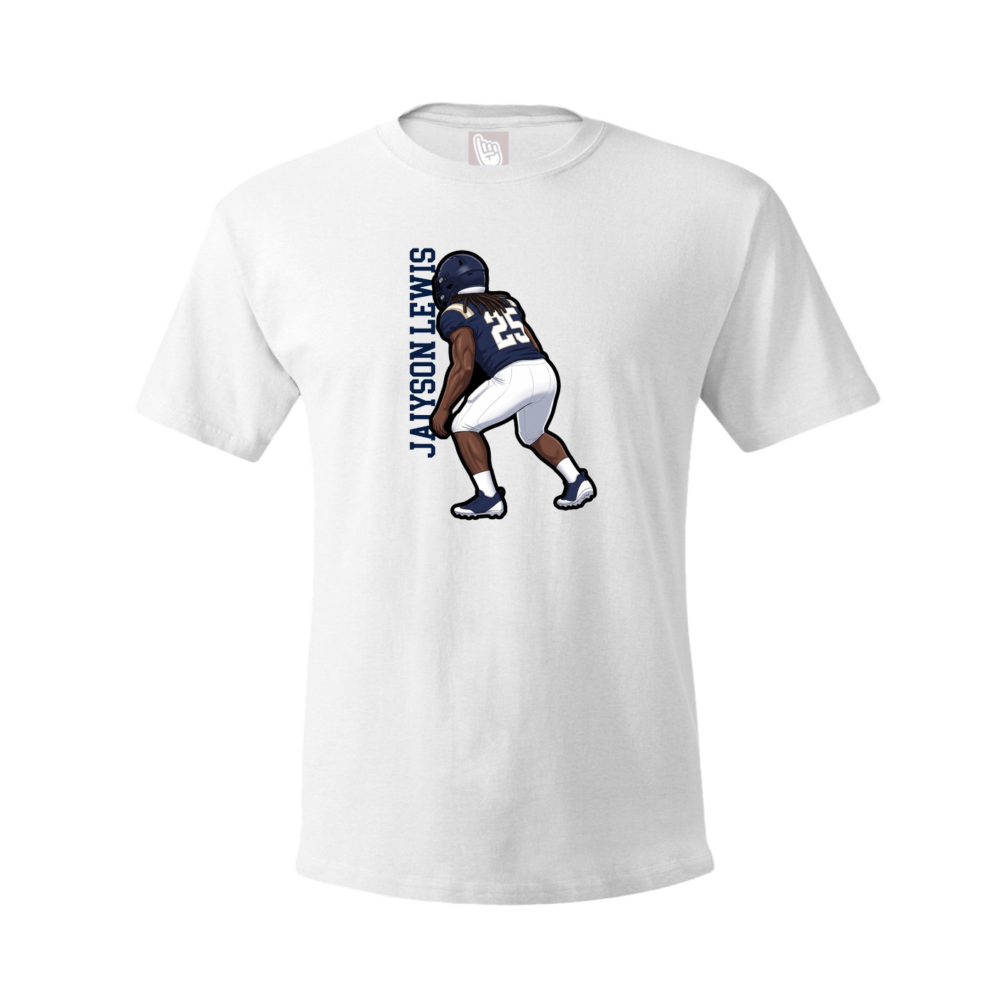 Tee — Name Vertical in White