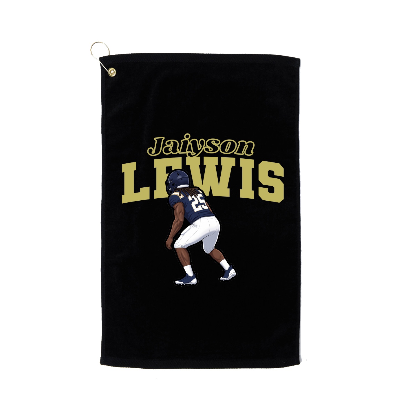 Golf Towel — Name Arch in Black