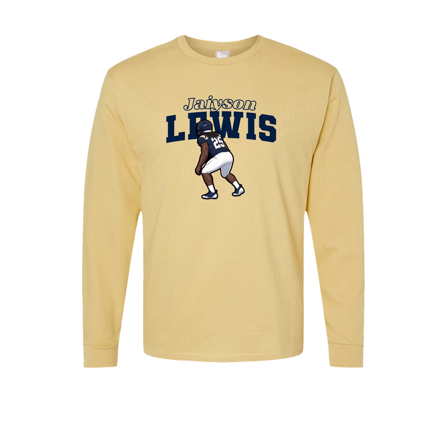 Long Sleeve Tee — Name Arch in Vegas Gold
