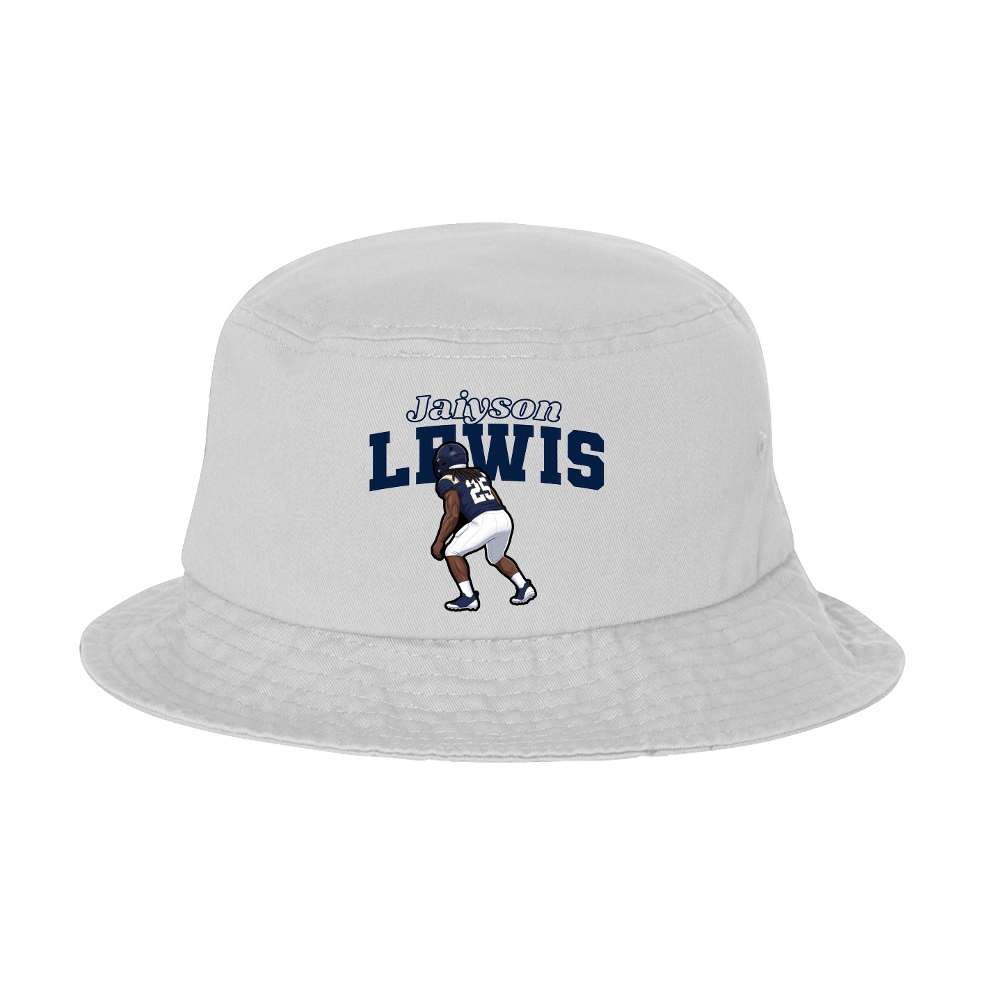 Bucket Cap — Name Arch in White