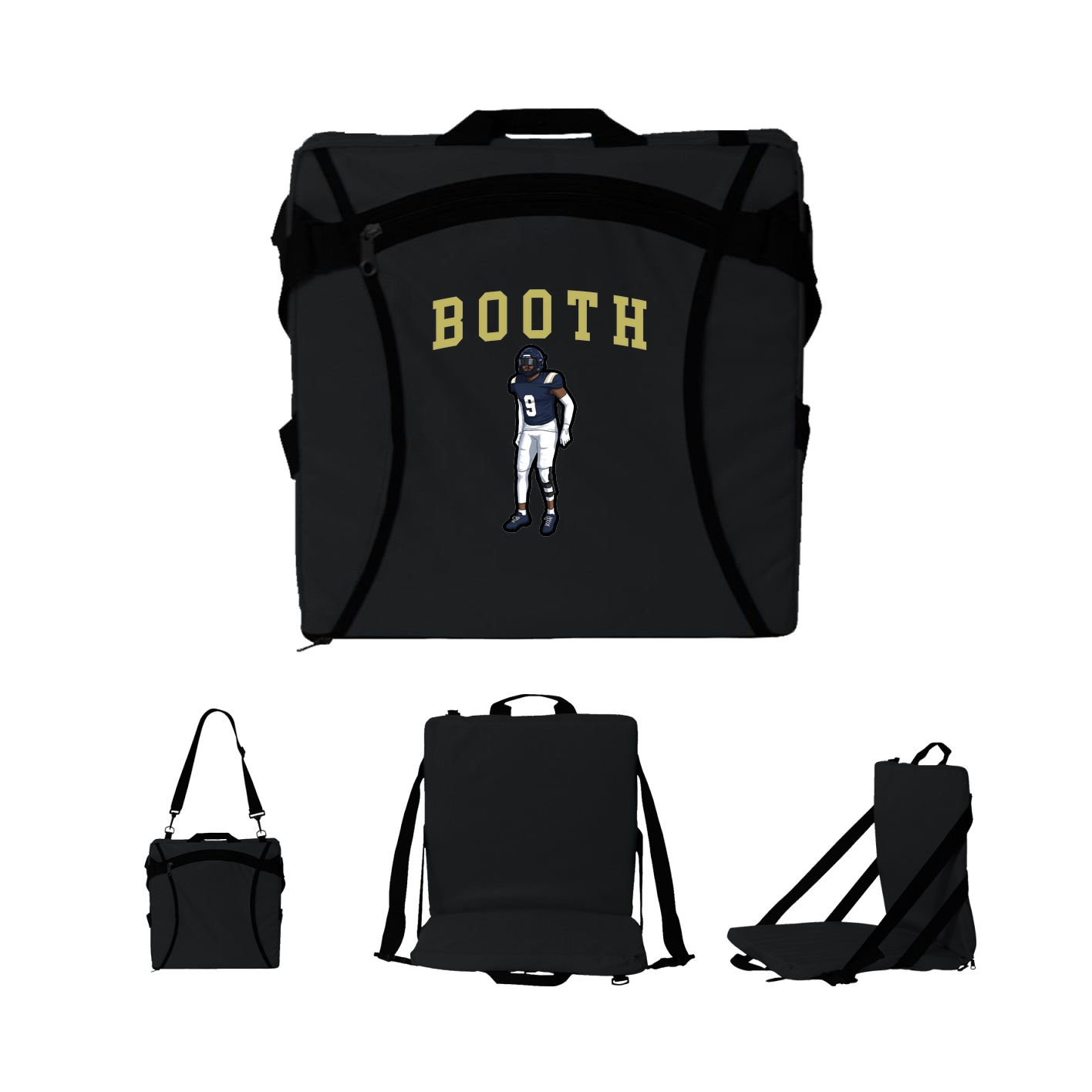 Folding Stadium Seat — Shirsey in Black