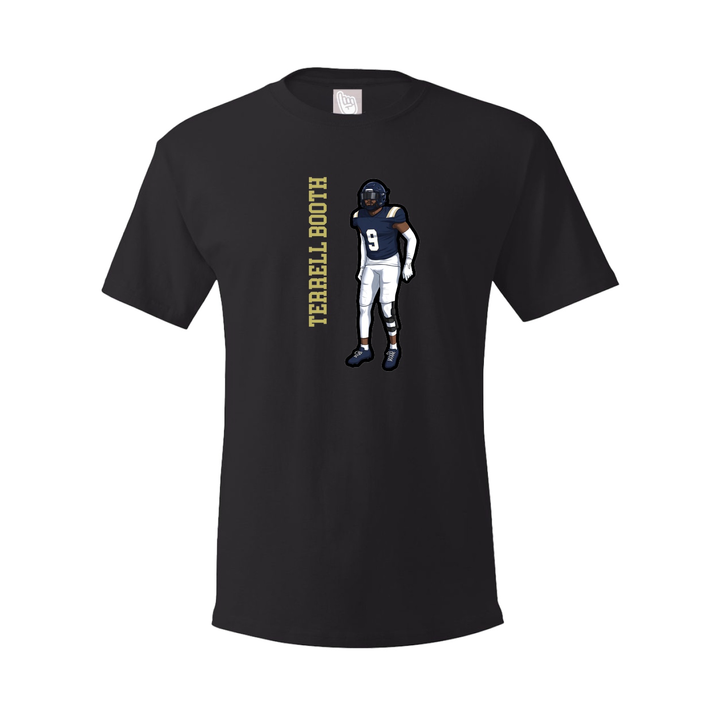 Youth Tee — Name Vertical in Black