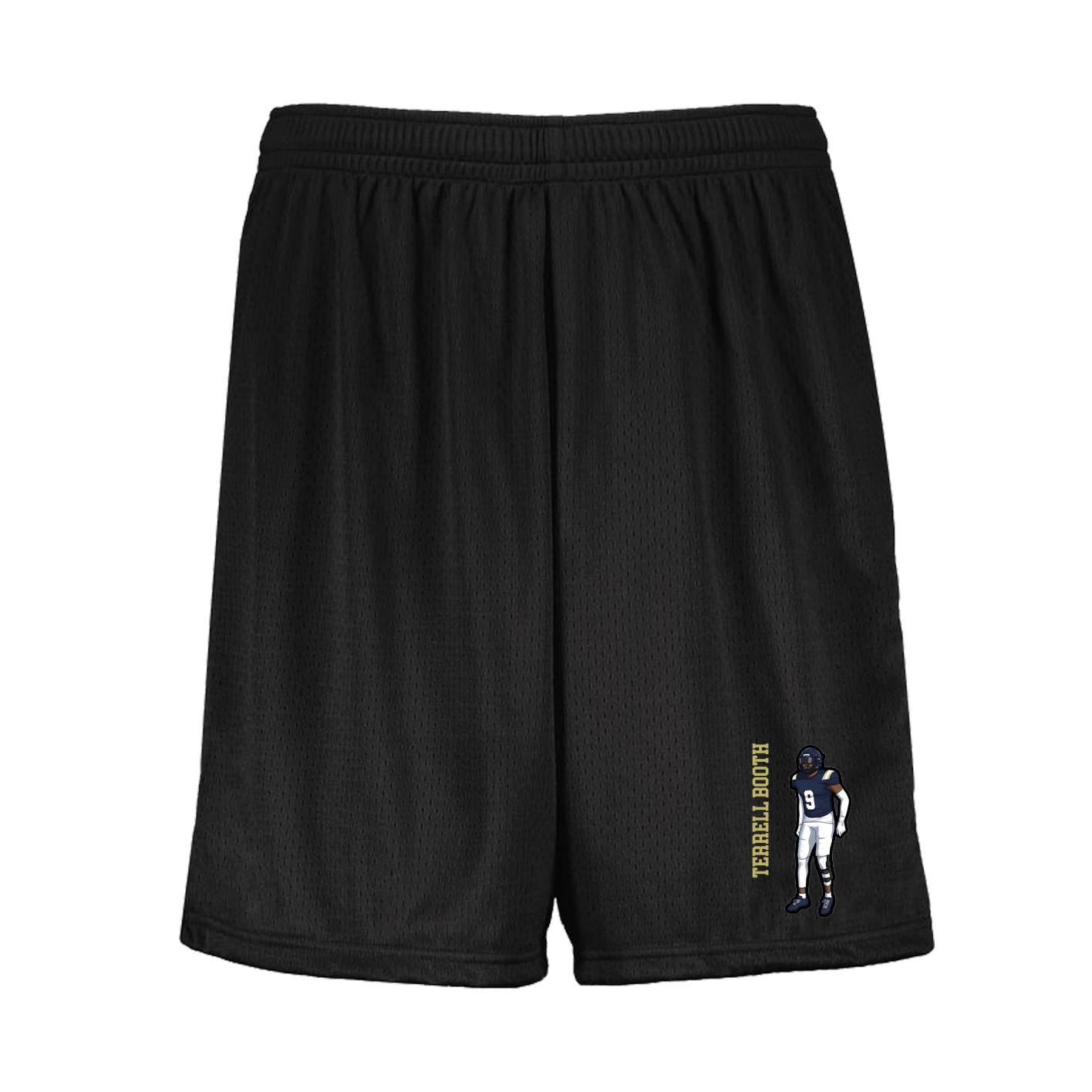 Shorts — Name Vertical in Black