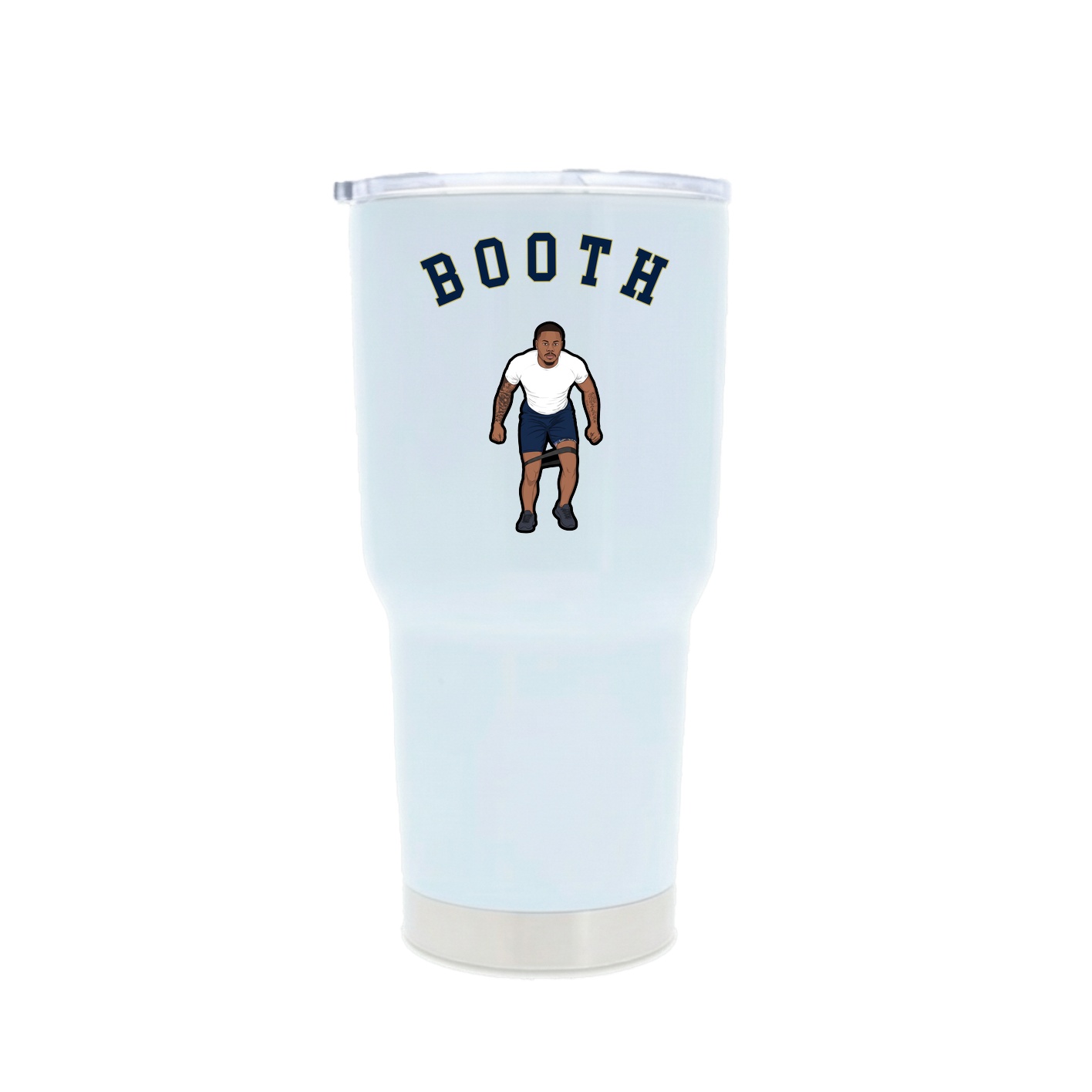 30oz Stainless Steel Tumbler — Shirsey Arch in White