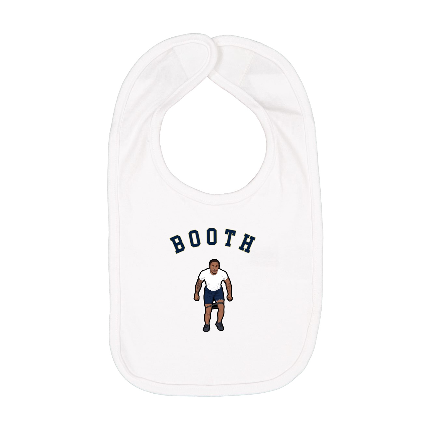 Infant Bib — Shirsey Arch in White