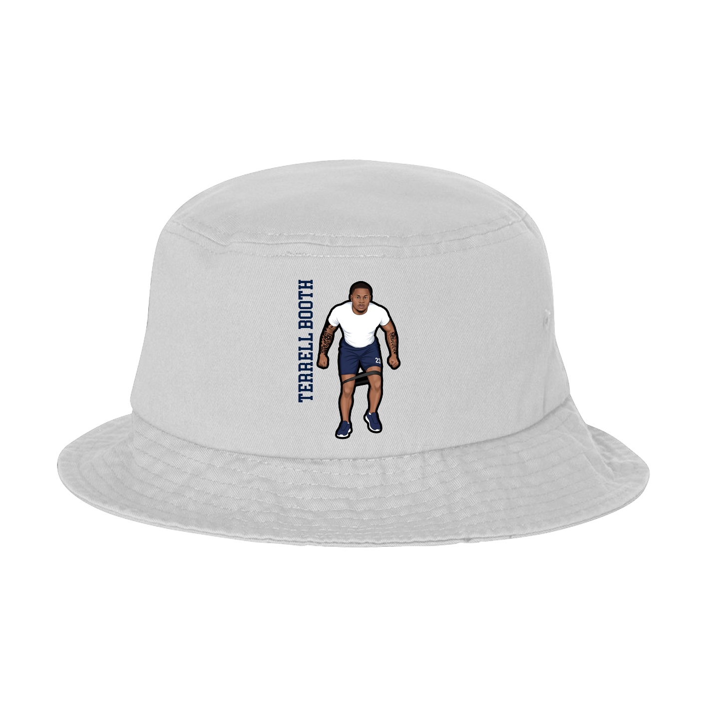 Bucket Cap — Name Vertical in White