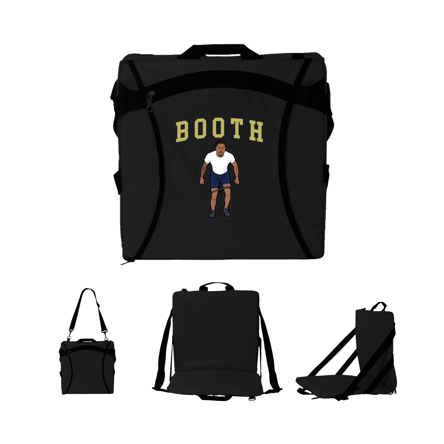 Folding Stadium Seat — Shirsey in Black