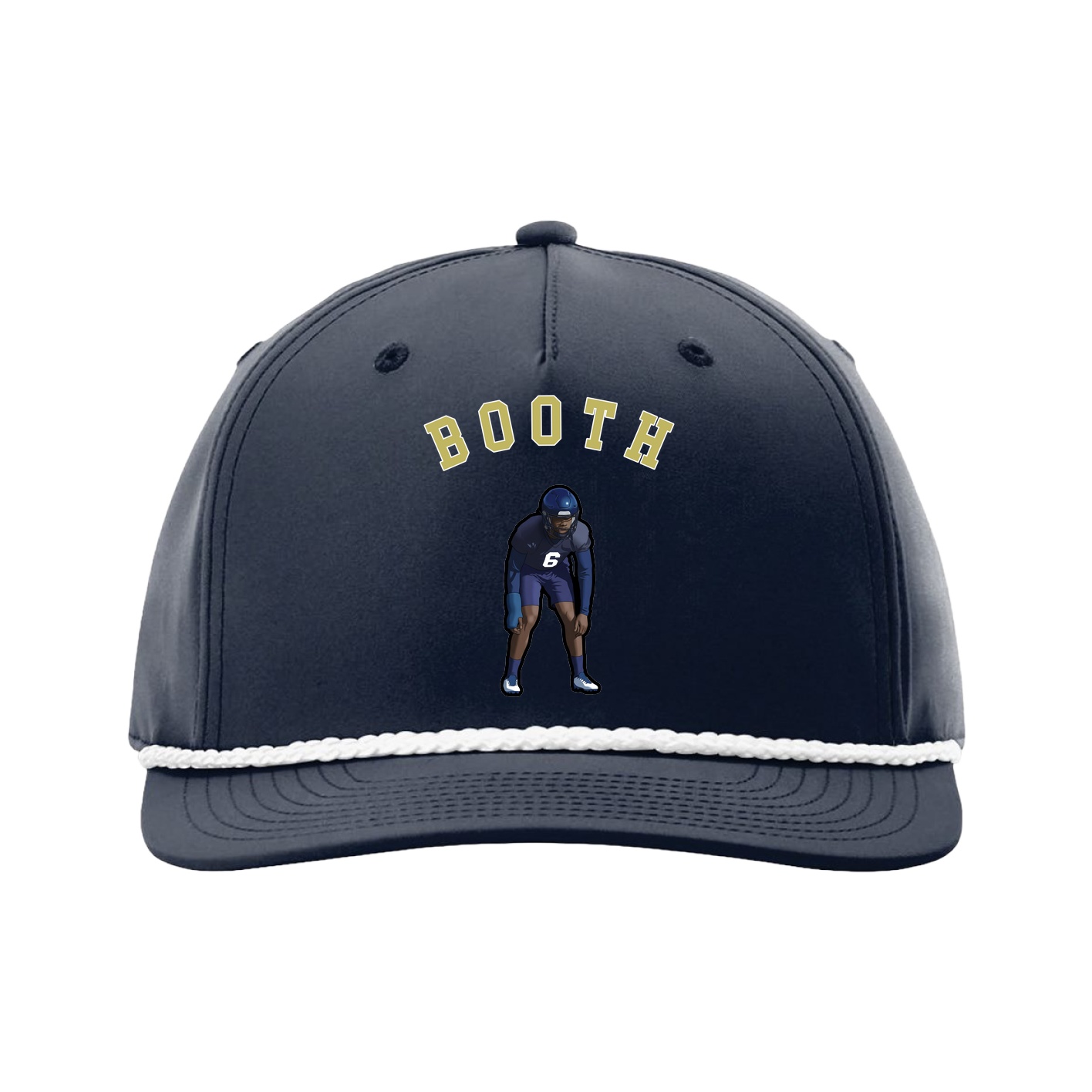 Five-Panel Classic Rope Cap — Shirsey Arch in Navy