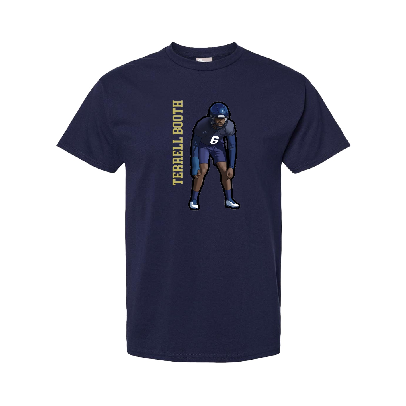 Youth Tee — Name Vertical in Navy