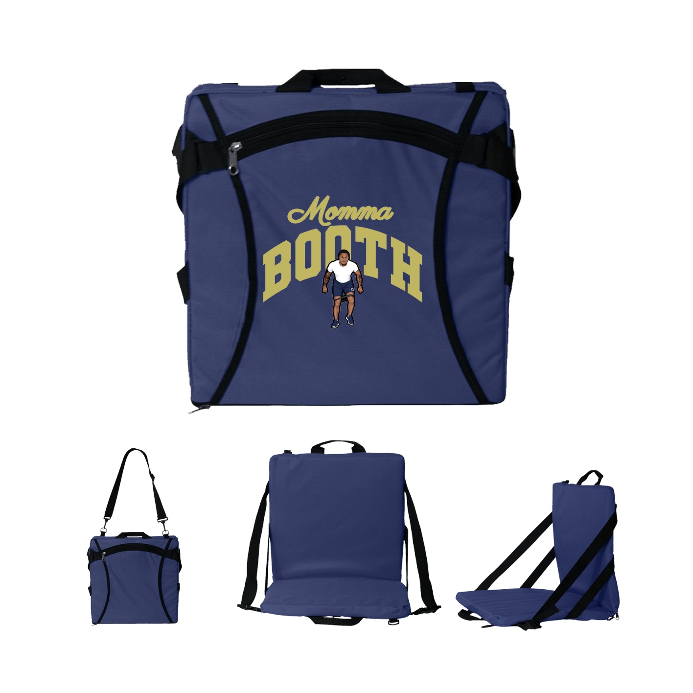 Folding Stadium Seat — Mothers Day Arch in Navy