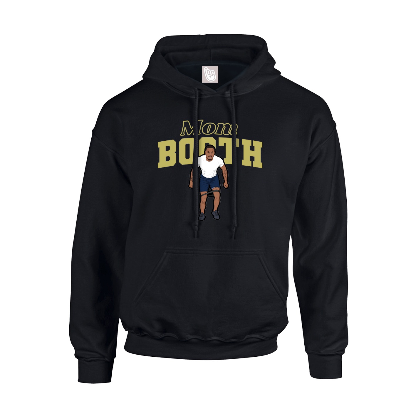 Youth Hoodie — Mothers Day Block in Black