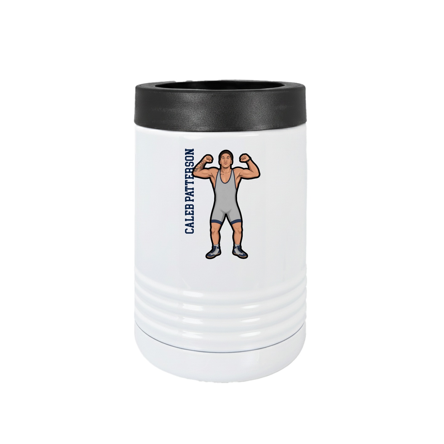 Beverage Holder — Name Vertical in White