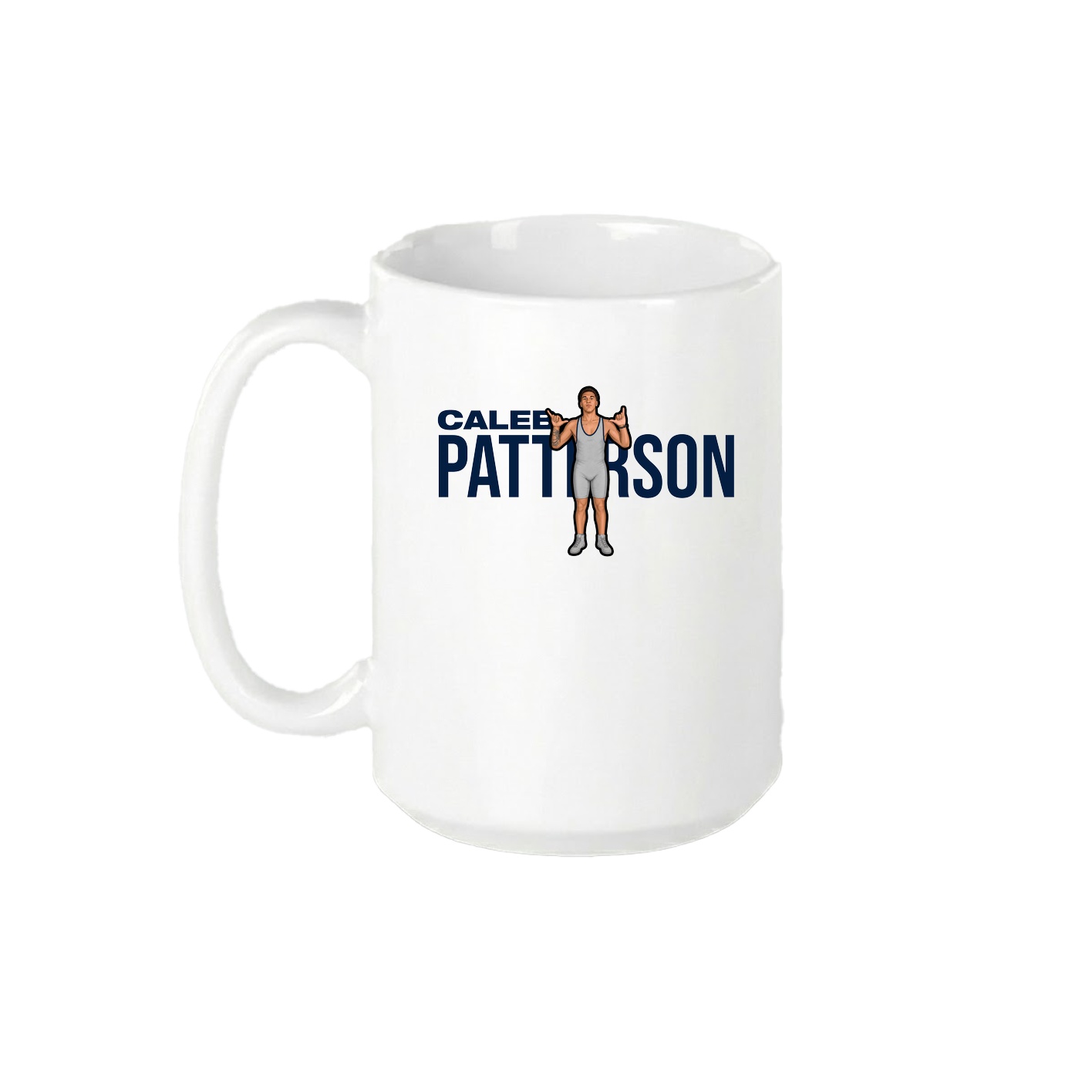 15oz Coffee Mug — Player Name in White