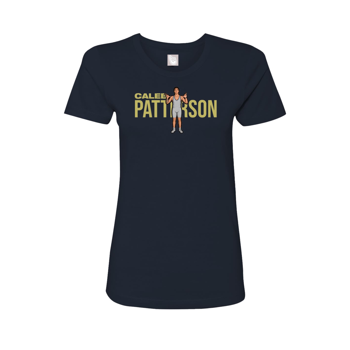 Fitted Women's Tee — Player Name in Navy