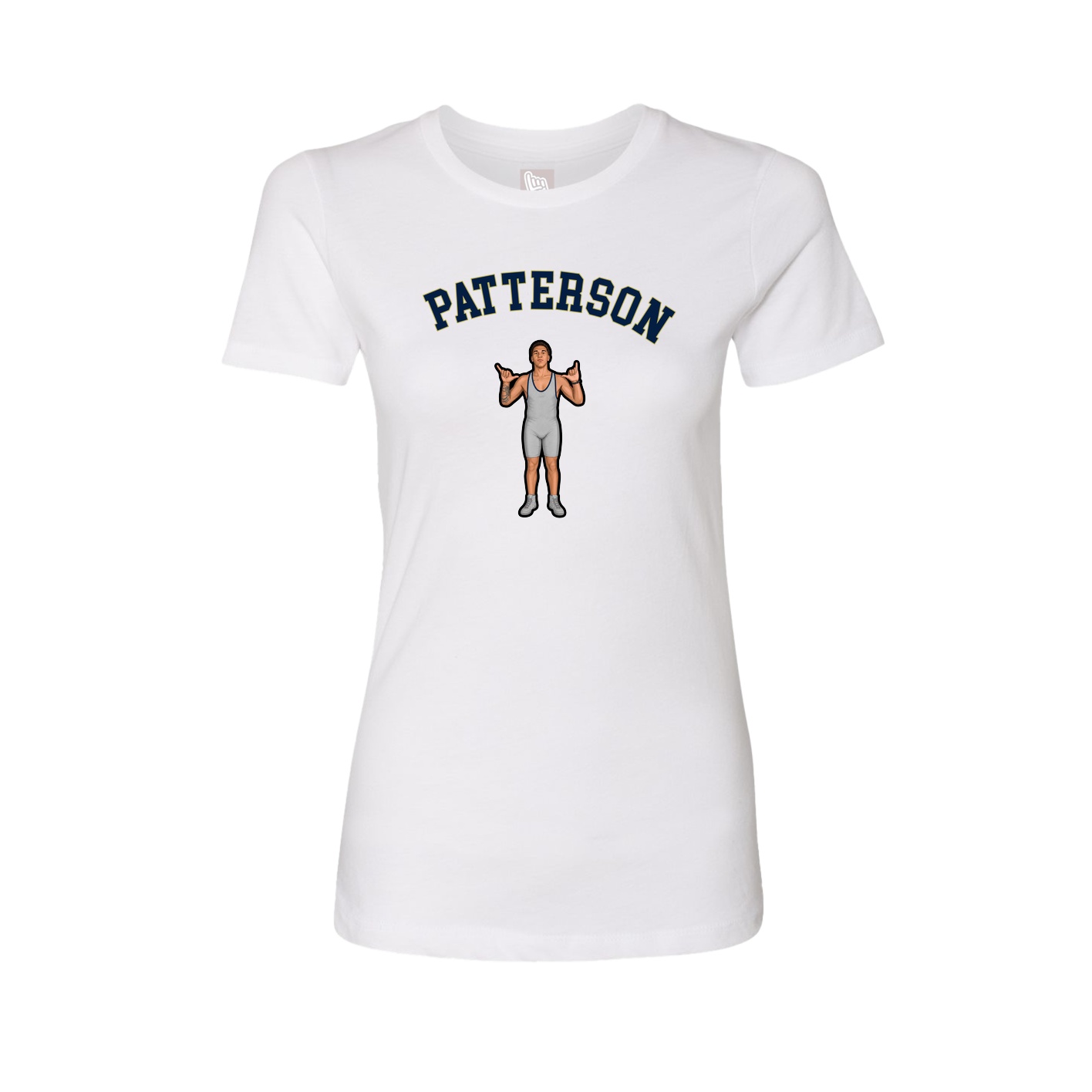 Fitted Women's Tee — Shirsey Arch in White