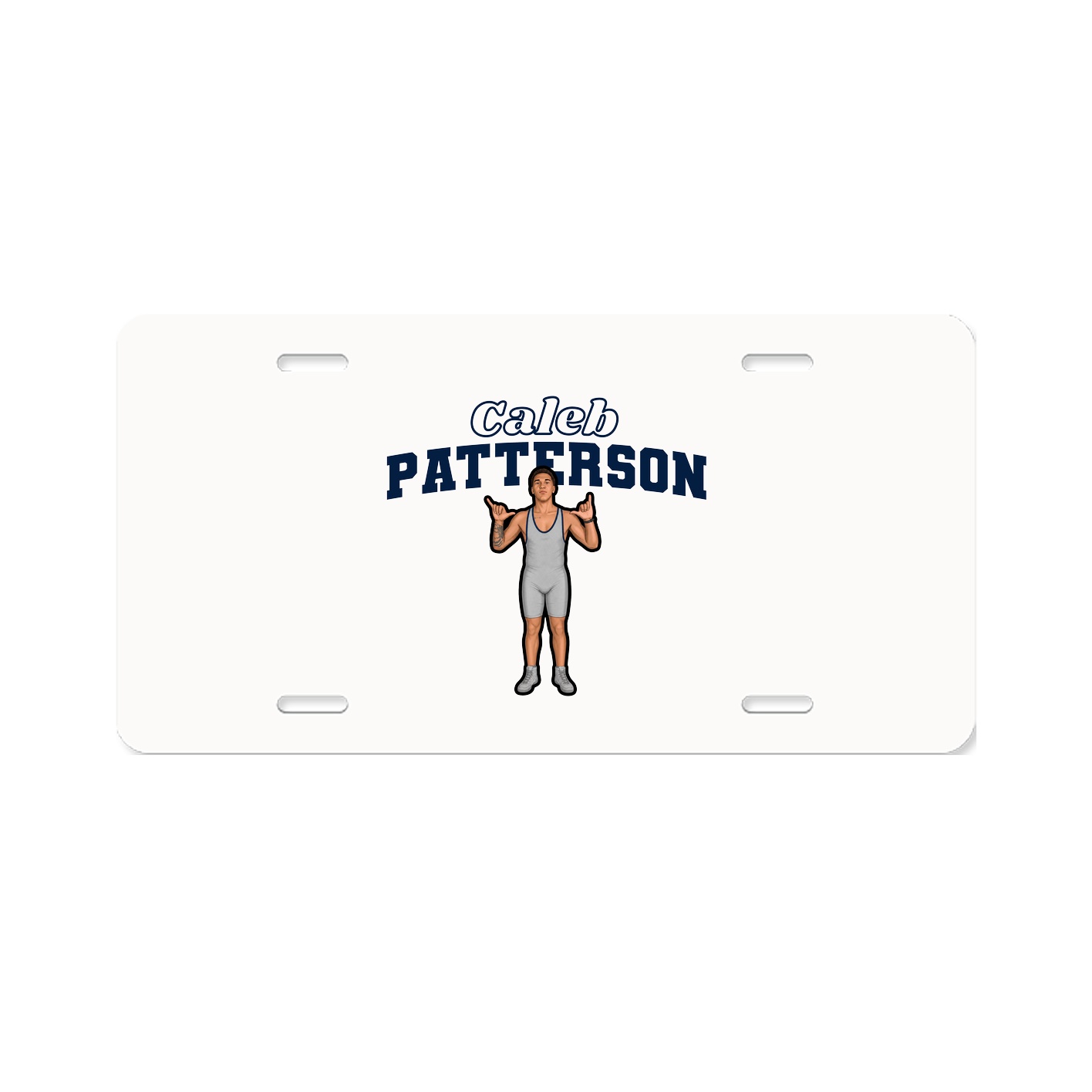 License Plate — Name Arch in Classic