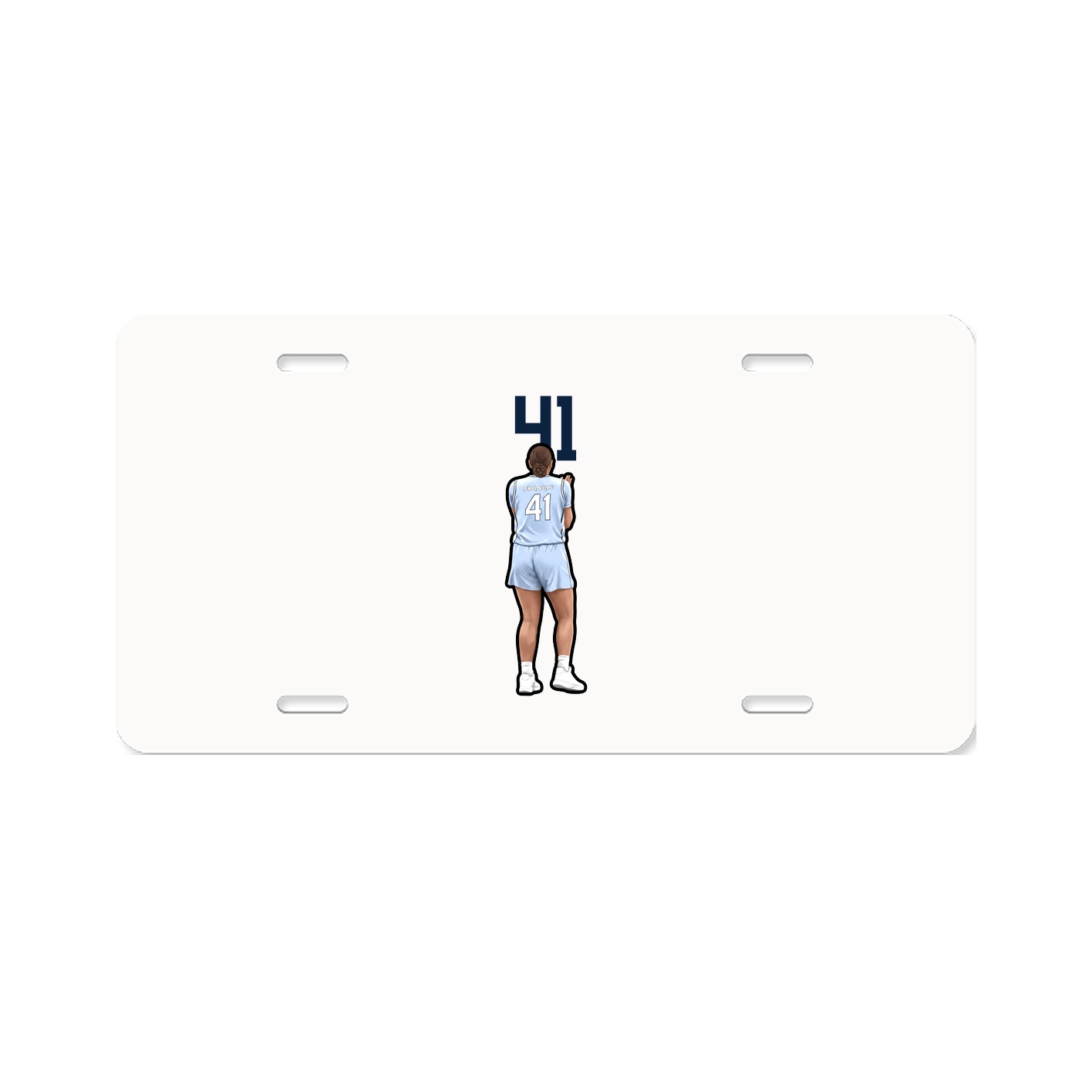 License Plate — Number Top in Classic