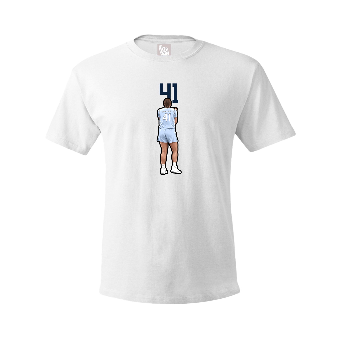Youth Tee — Number Top in White