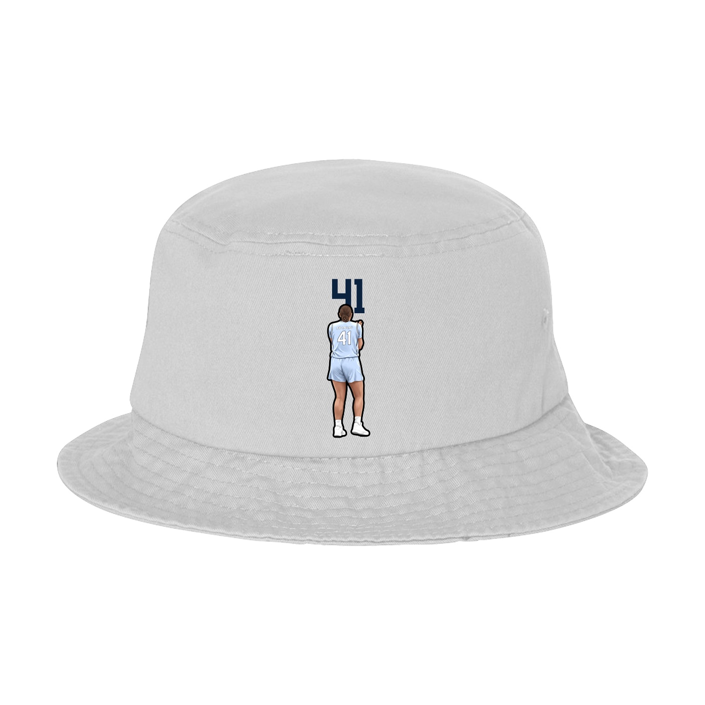 Bucket Cap — Number Top in White