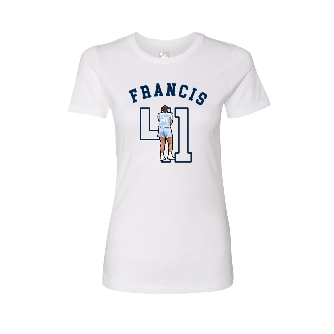 Fitted Women's Tee — Shirsey Arch in White