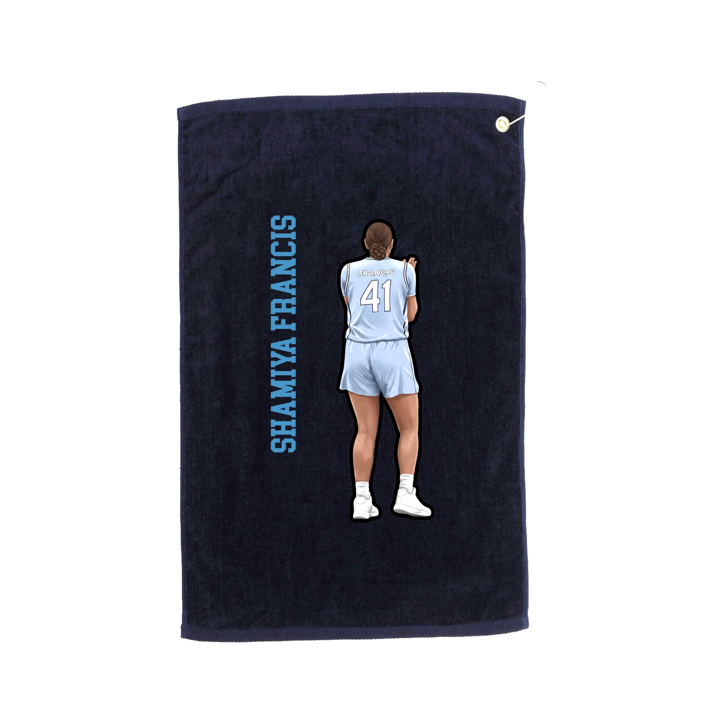 Golf Towel — Name Vertical in Navy