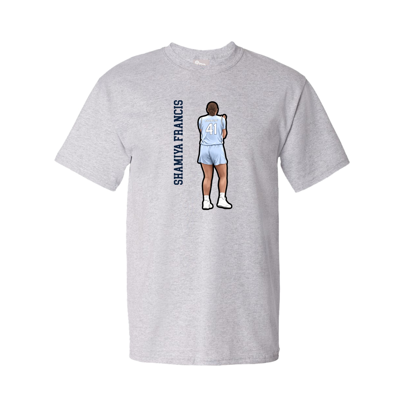 Youth Tee — Name Vertical in Grey