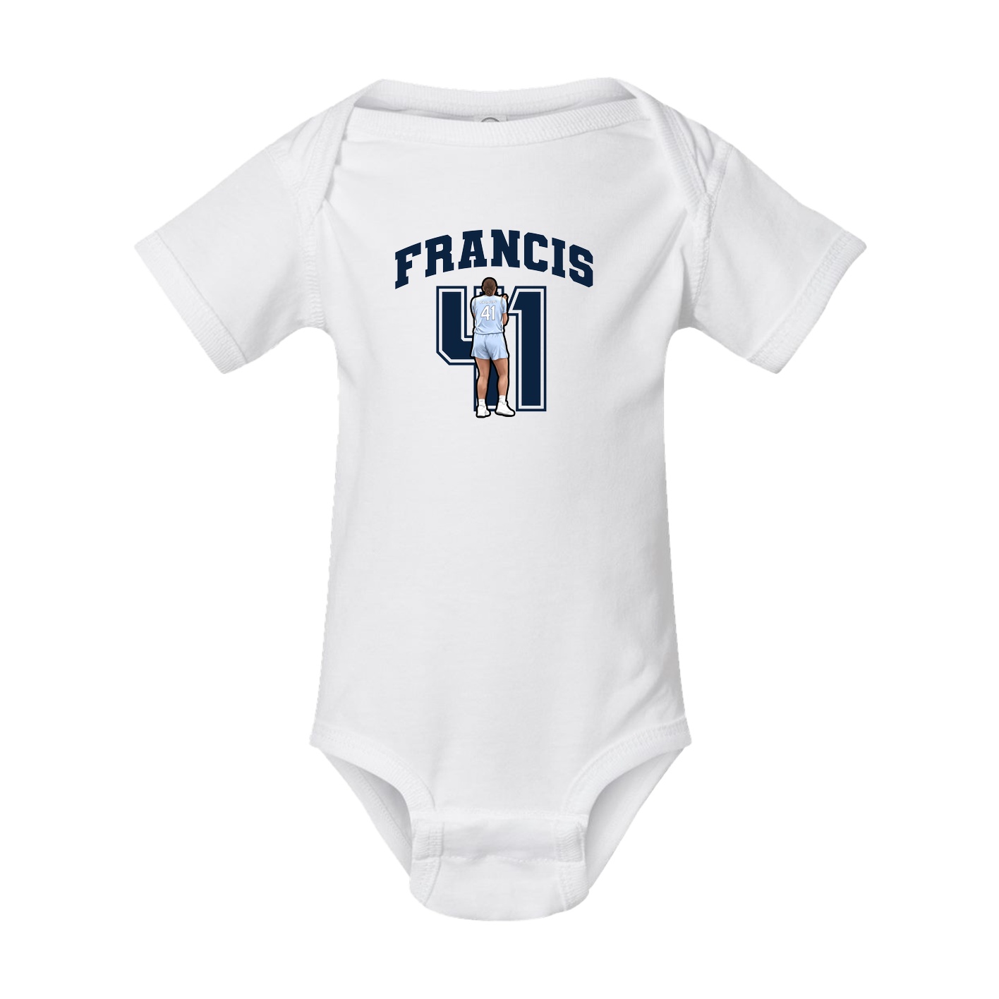 Baby Onesie — Number in White