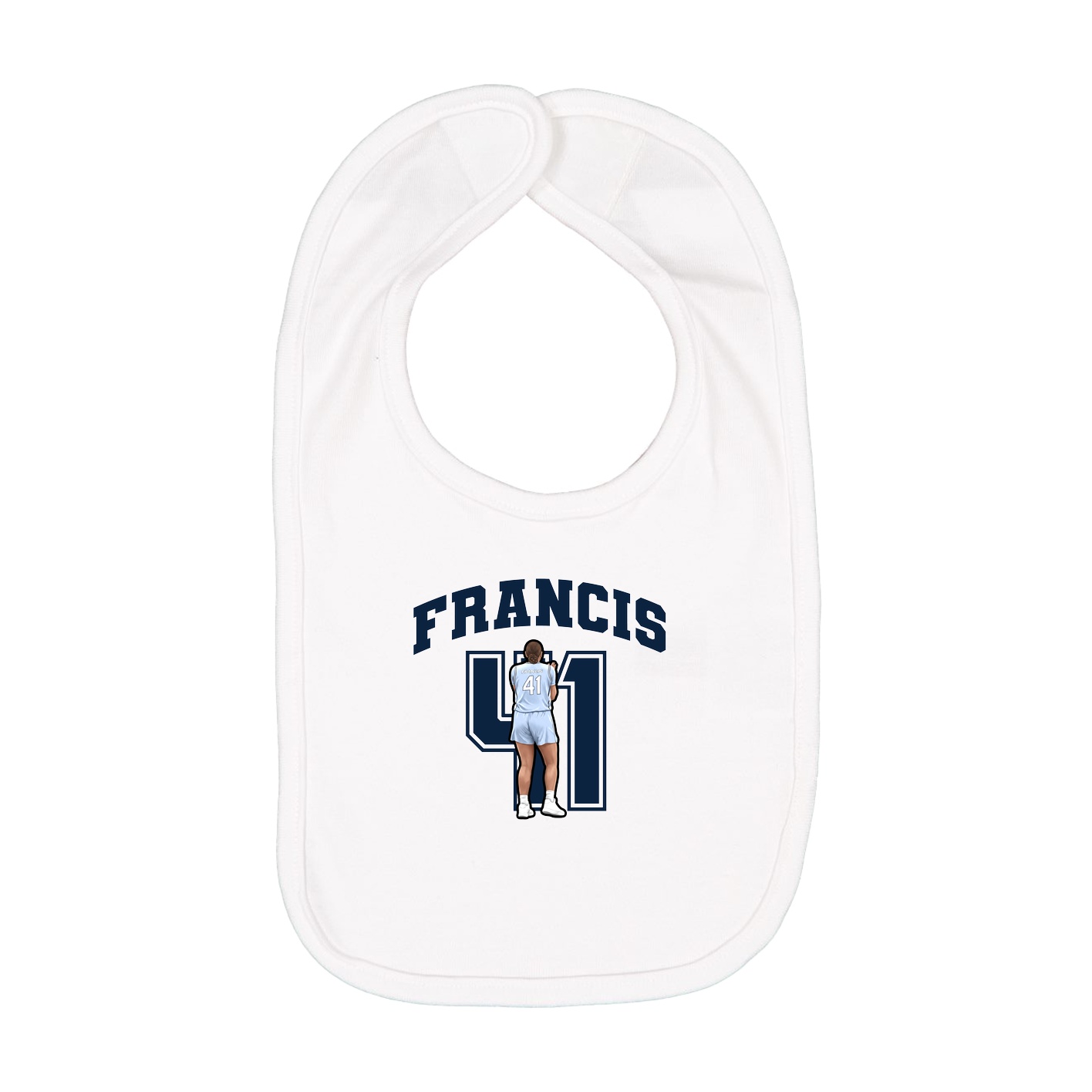 Infant Bib — Number in White