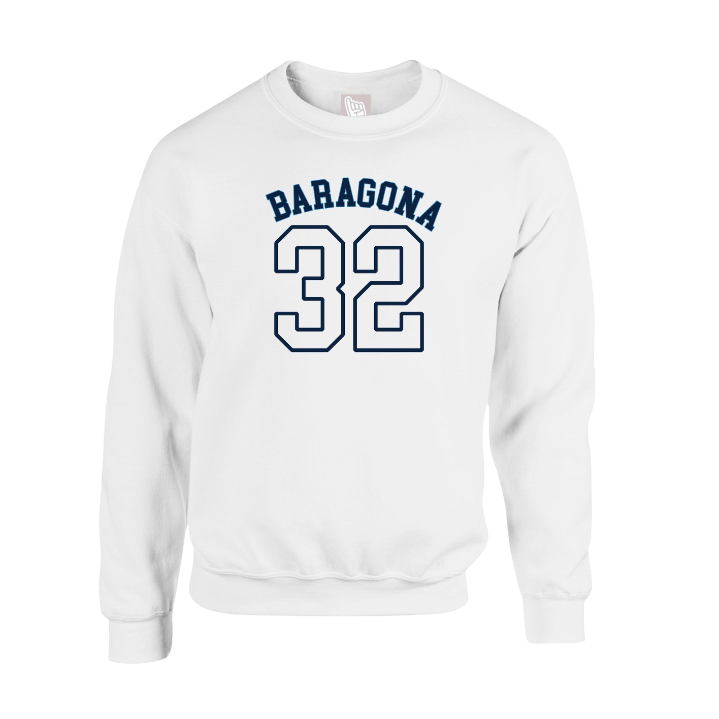 Fleece Crew — Shirsey Arch in White
