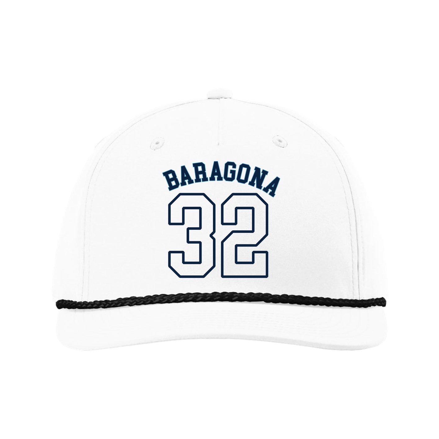 Five-Panel Classic Rope Cap — Shirsey Arch in White
