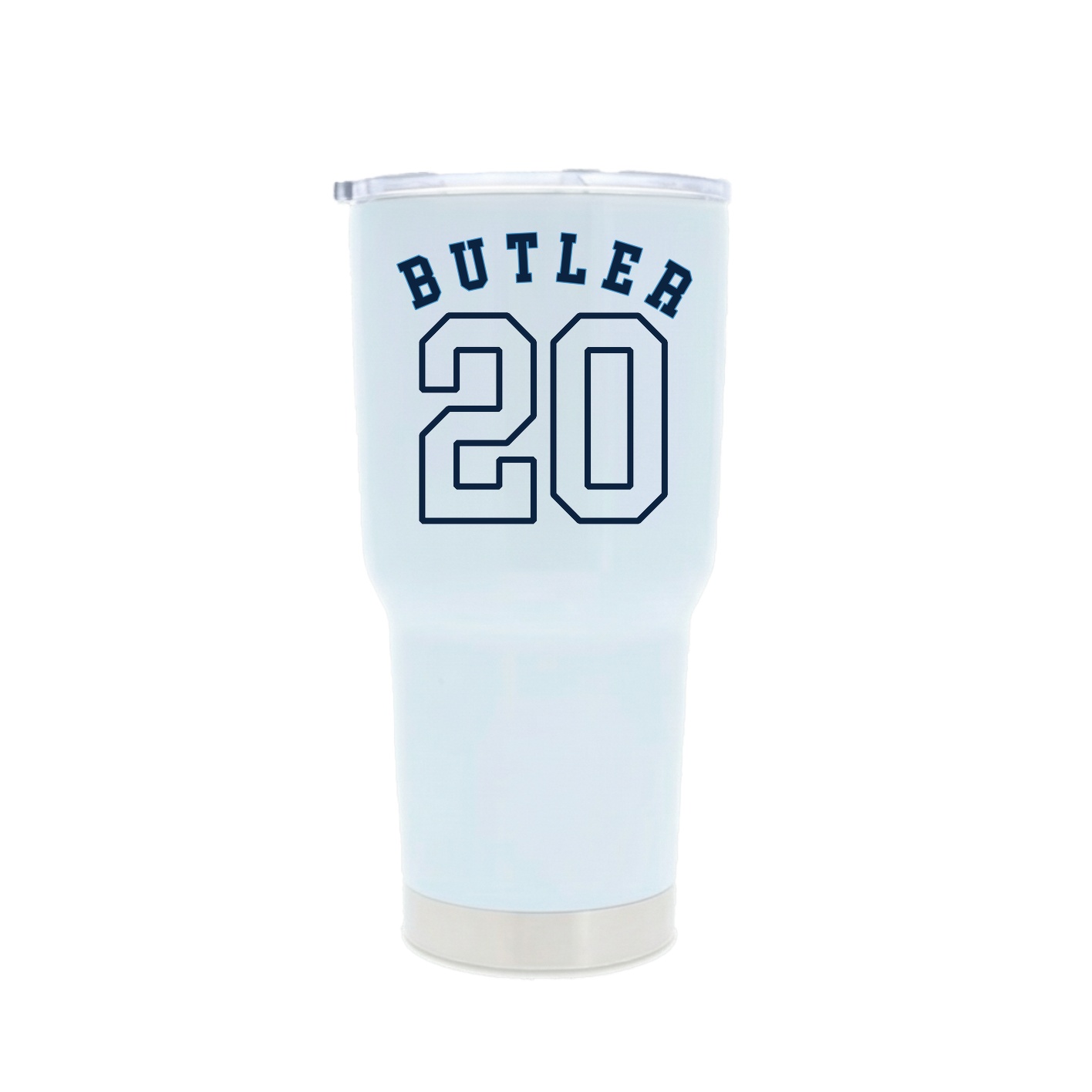 30oz Stainless Steel Tumbler — Shirsey Arch in White