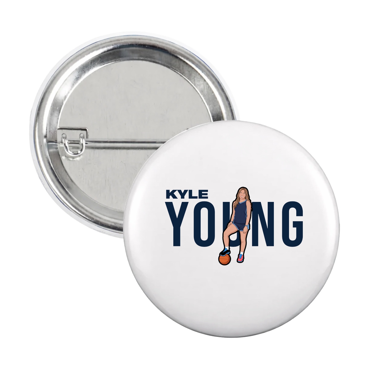 Game Day Button — Player Name in White