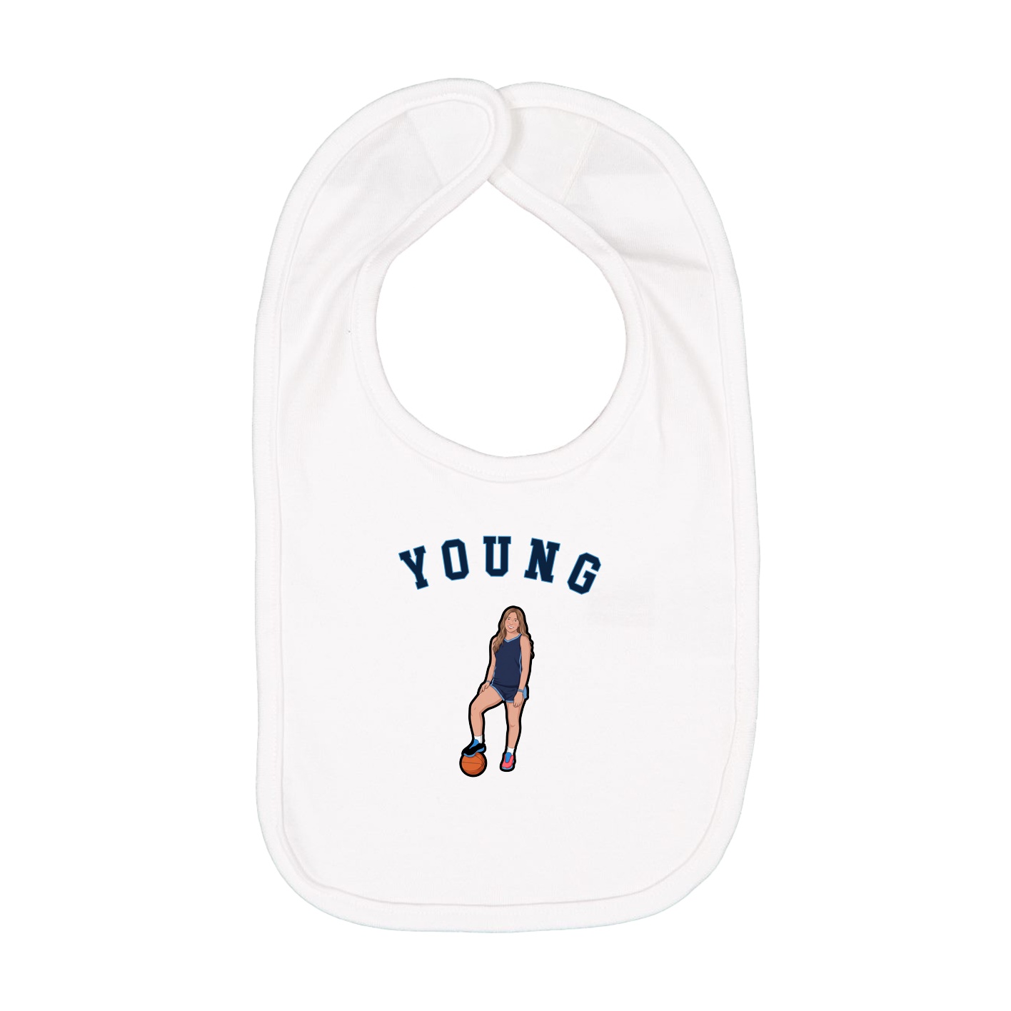 Infant Bib — Shirsey Arch in White
