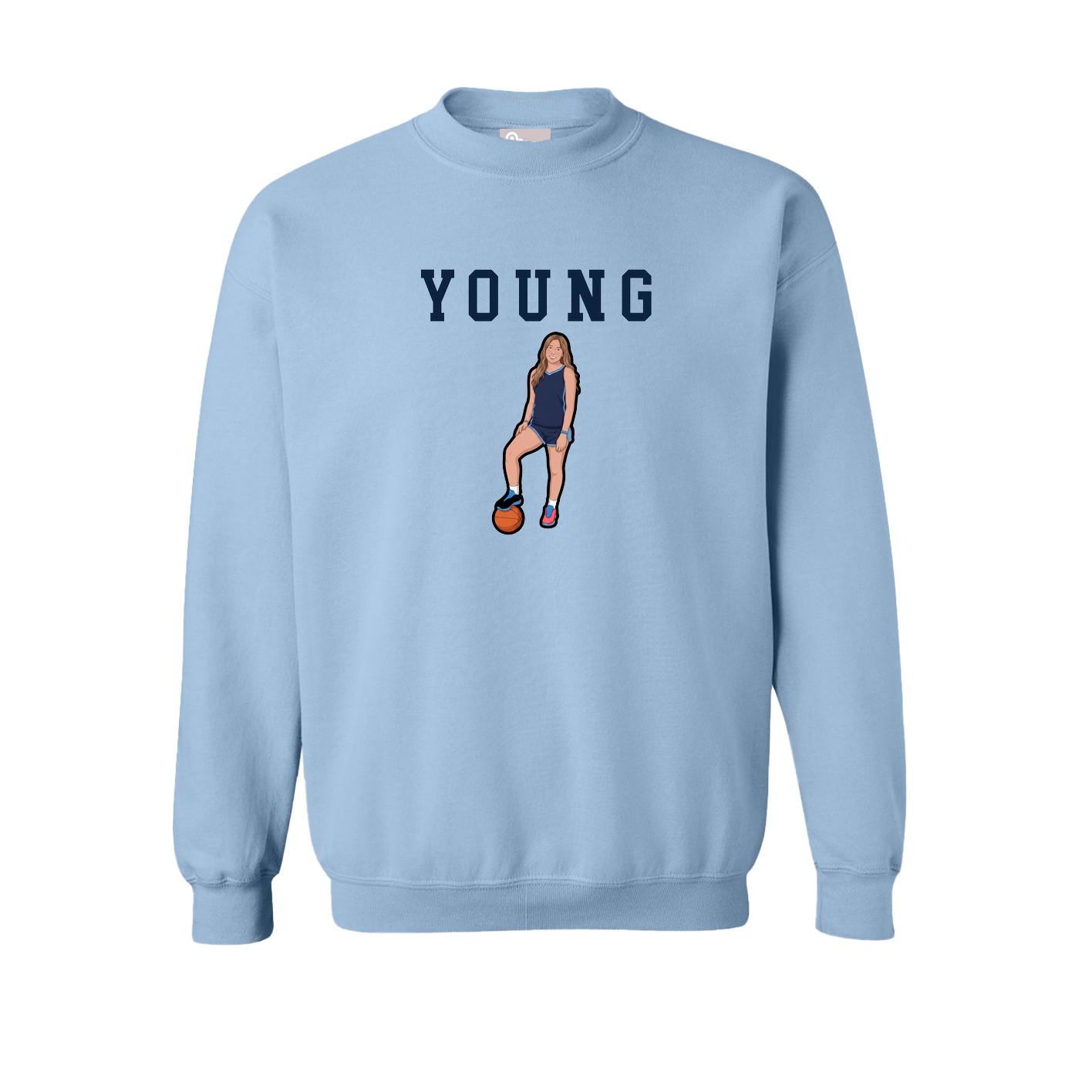Fleece Crew — Shirsey in Light Blue