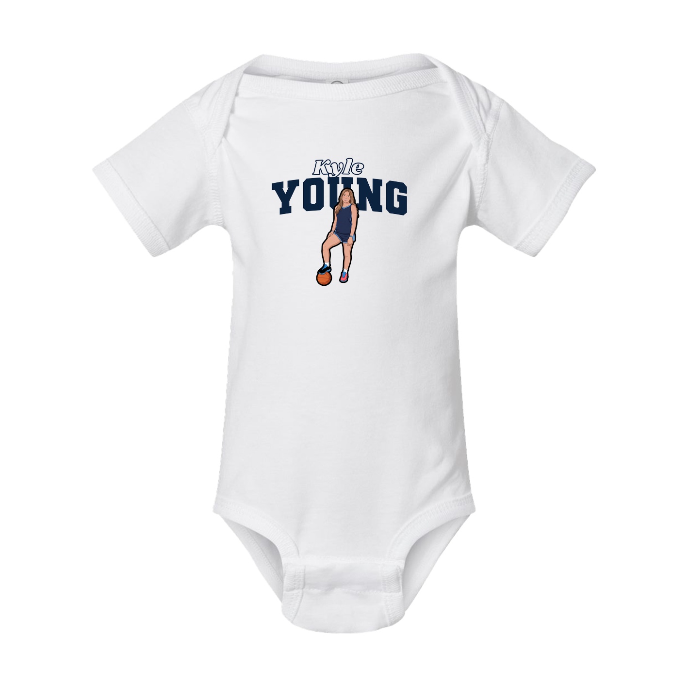 Baby Onesie — Name Arch in White